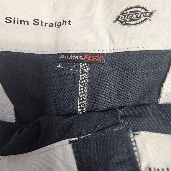 Dickies Flex Pants Mens 34x34 Navy Blue Carpenter Straight Leg Workwear - Picture 4 of 4